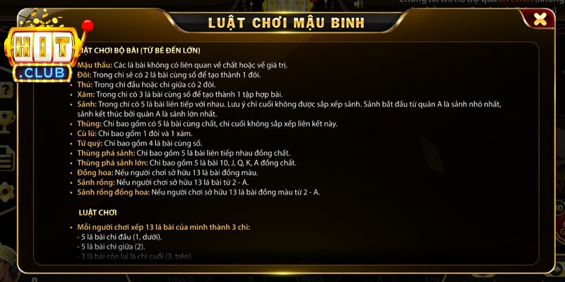 Các quân bài sẽ chia ngẫu nhiên thành ba phần riêng biệt
